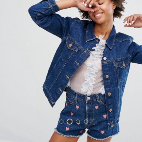 monki denim shorts